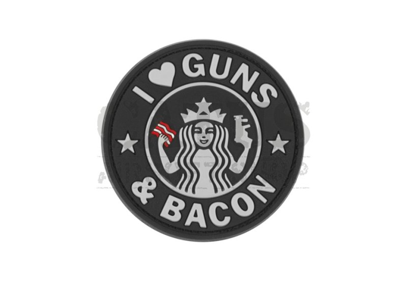 Naszywka na rzep 3D Guns and Bacon Wilcza szarość 