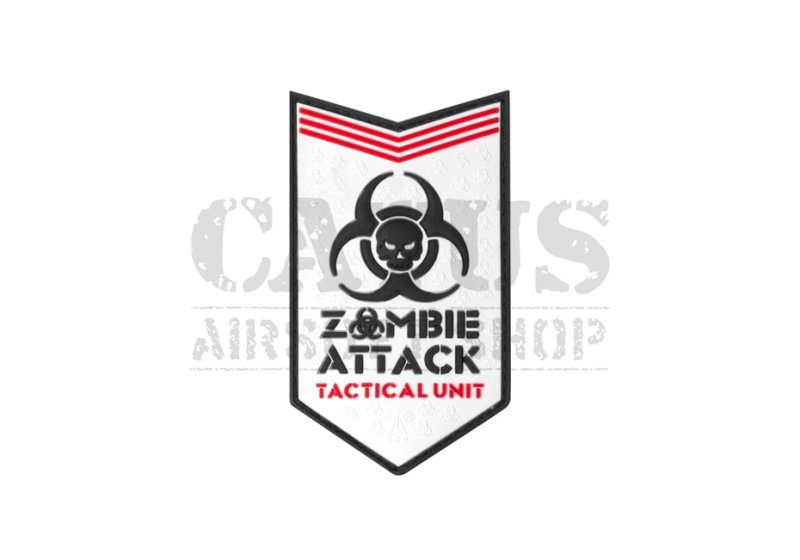 Naszywka na rzep 3D Zombie Attack Biały 