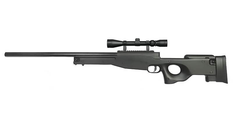 WELL Airsoft Sniper MB01A UPV s puškohľadom Čierna