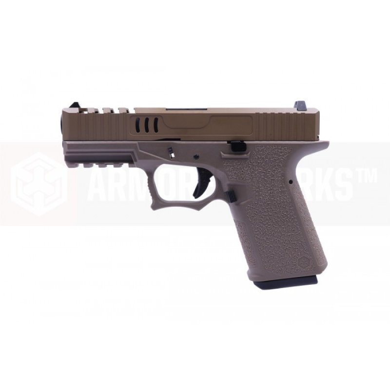 Pistolet airsoftowy Armorer Works GBB VX9201 Metal Green Gas Tan 