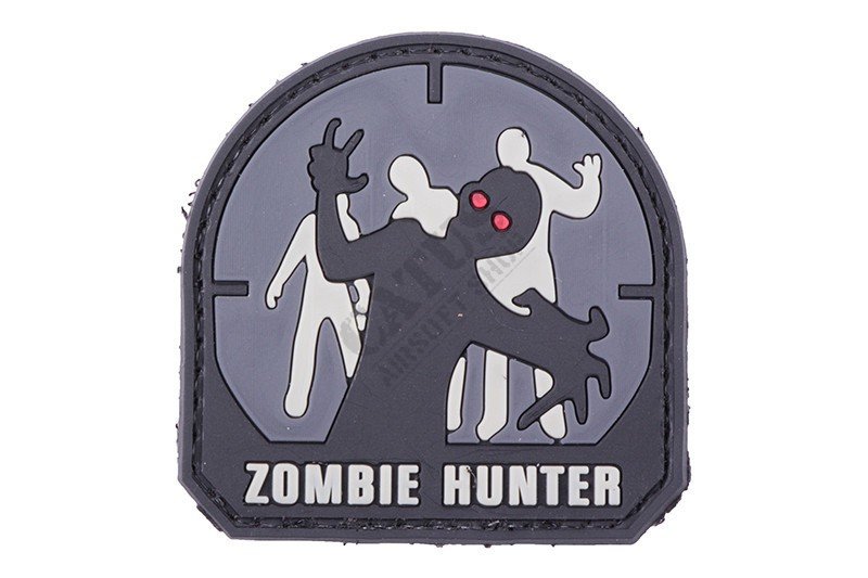 Naszywka na rzep 3D Zombie Hunter Czarny 