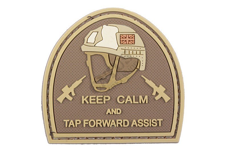 Naszywka na rzep 3D - Keep Calm And Tap Forvard Assist GFC Tactical Tan 
