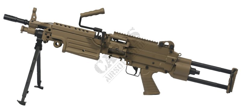 Pistolet airsoftowy Cybergun FN M249 PARA metalowy Ciemna Ziemia 