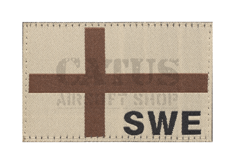 Naszywka na rzep z flagą Szwecji Claw Gear Pustynia 