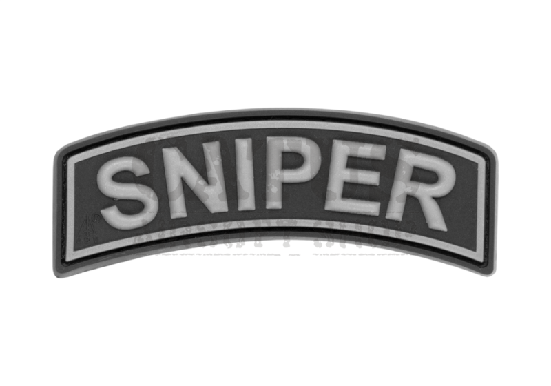 Naszywka na rzep 3D Sniper Tab Czarno-biały 
