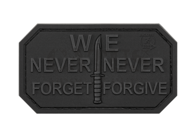 Velcro patch 3D Never Forget Black 