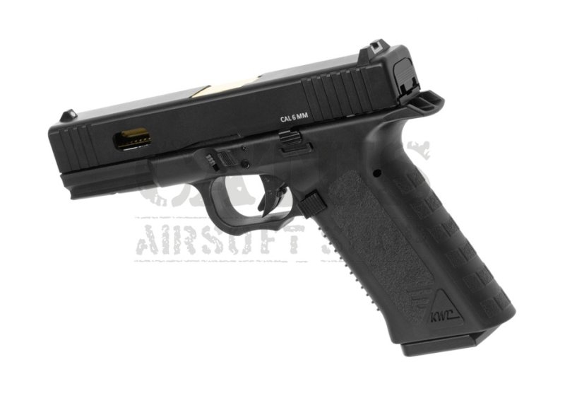Pistolet airsoft KWC GBB KWC17 Baril Argent Version Métal Co2 Noir 