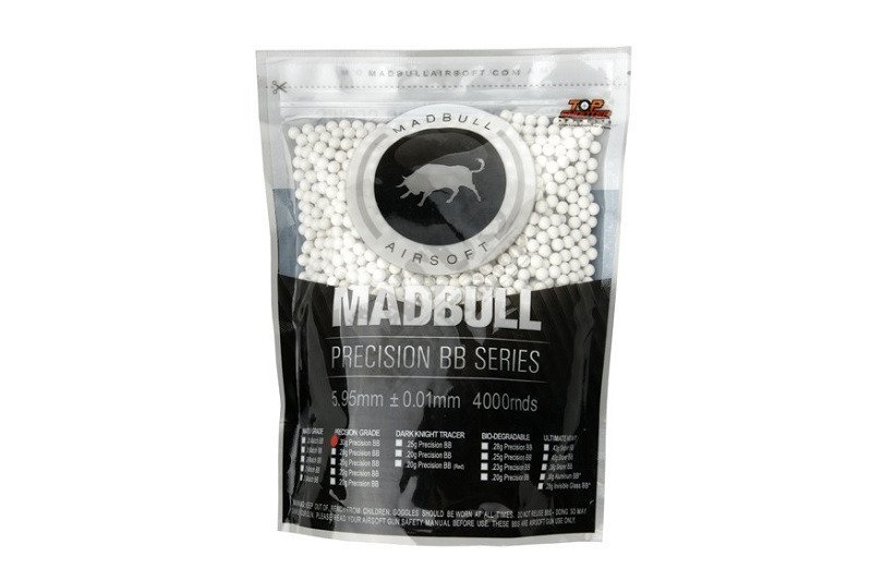 Airsoft BB MadBull Precision Grade 0,25g 4000szt White