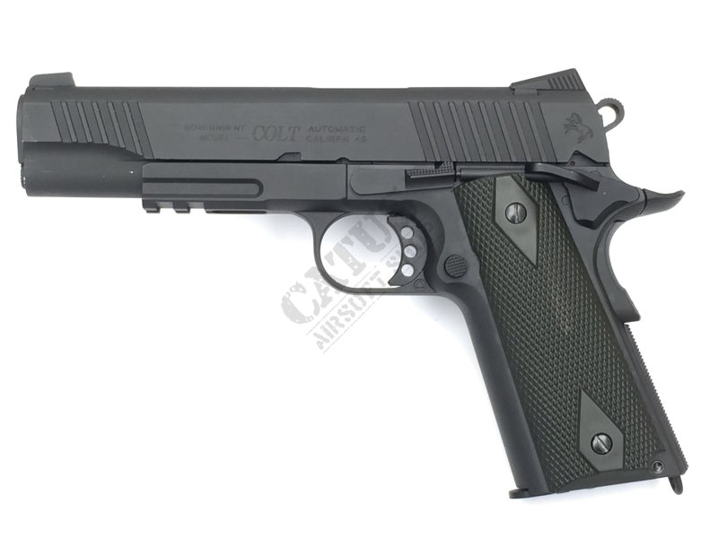 CyberGun pistolet airsoft GBB Colt 1911 Rail Co2 Czarny 