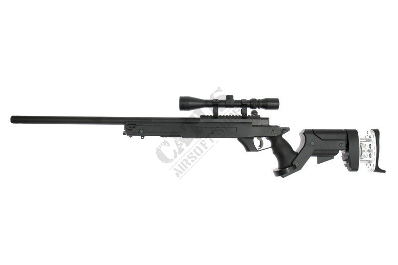 WELL Airsoft Sniper MB05C z lunetą celowniczą Czarny 