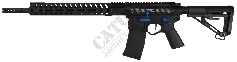 Pistolet airsoftowy EMG F-1 Firearms UDR-15 AR15 2.0 eSilverEdge Czarny i niebieski 