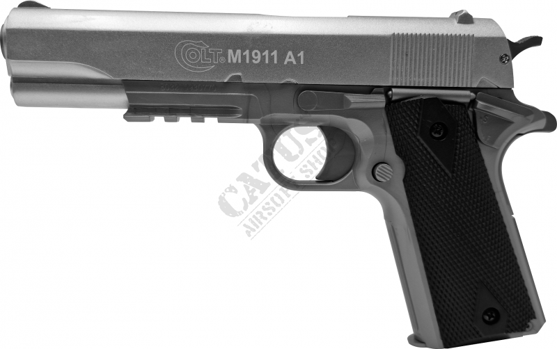 Instrukcja obsługi pistoletu airsoftowego CyberGun Colt 1911 A1 HPA metalowy suwak Srebro 