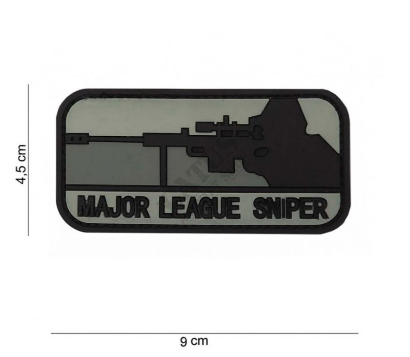 Naszywka 3D PVC Major league sniper 101INC Black