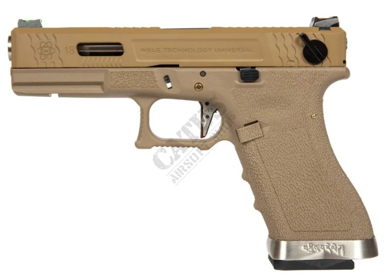 Pistolet airsoftowy WE GBB G Force G18 T9 Green Gas Tan 