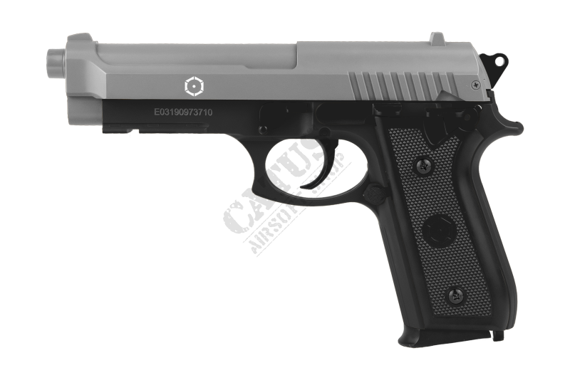 Instrukcja obsługi pistoletu airsoftowego CyberGun PT92 HPA Dual Tone Srebrno-czarny 