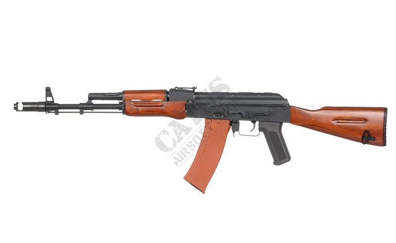 Pistolet airsoftowy S&T AK-74N G3 Prawdziwe drewno Czarny i brązowy 