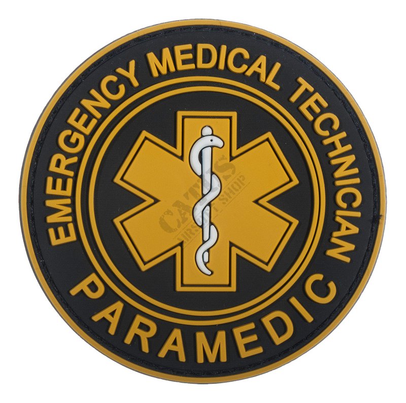Naszywka na rzep 3D Paramedic Delta Armory Czarno-żółty 