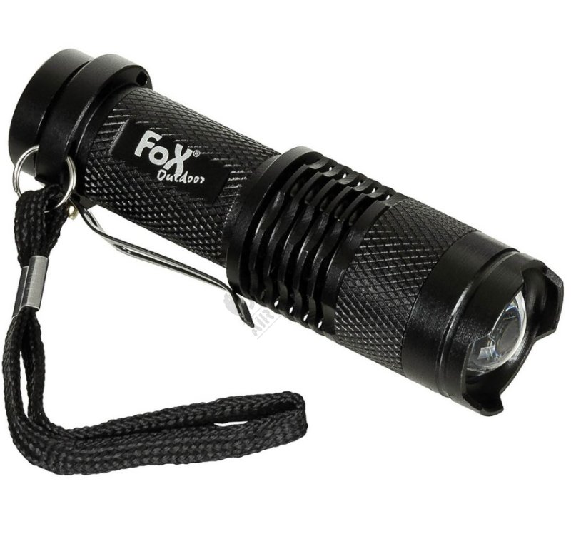 Mini latarka taktyczna FOX czarna