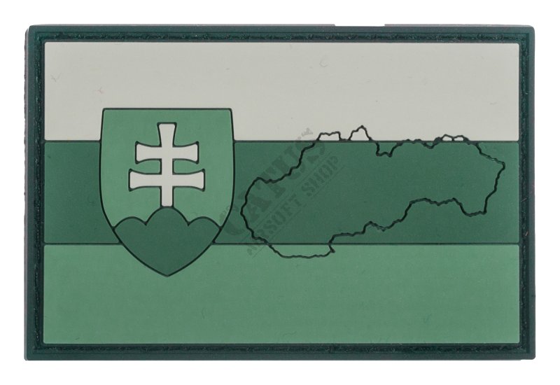 Naszywka na rzep 3D z flagą Słowacji Delta Armory Oliwka 