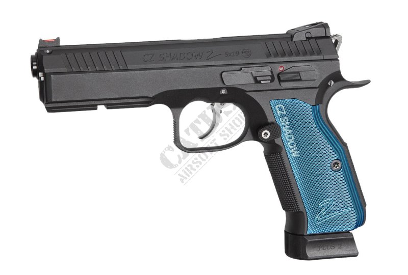 Pistolet pneumatyczny ASG CZ Shadow 2 4,5 mm CO2 GBB Czarny i niebieski 